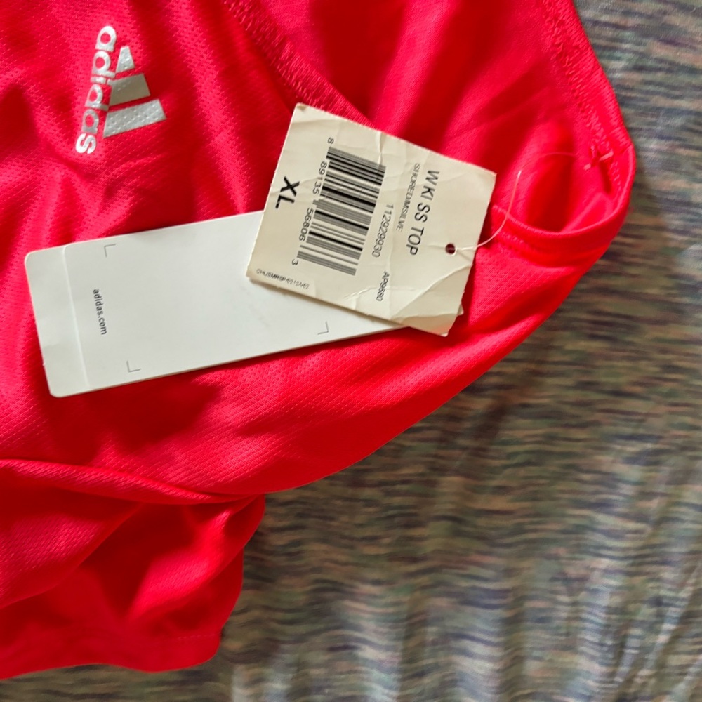 Pink adidas athletic shirt